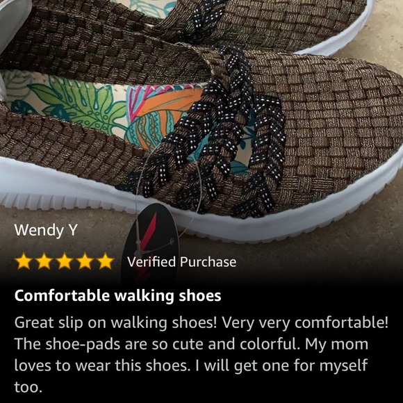 Woven Comfort Lightweight  Elasticized Shoe-Brown - Picture 8 of 8